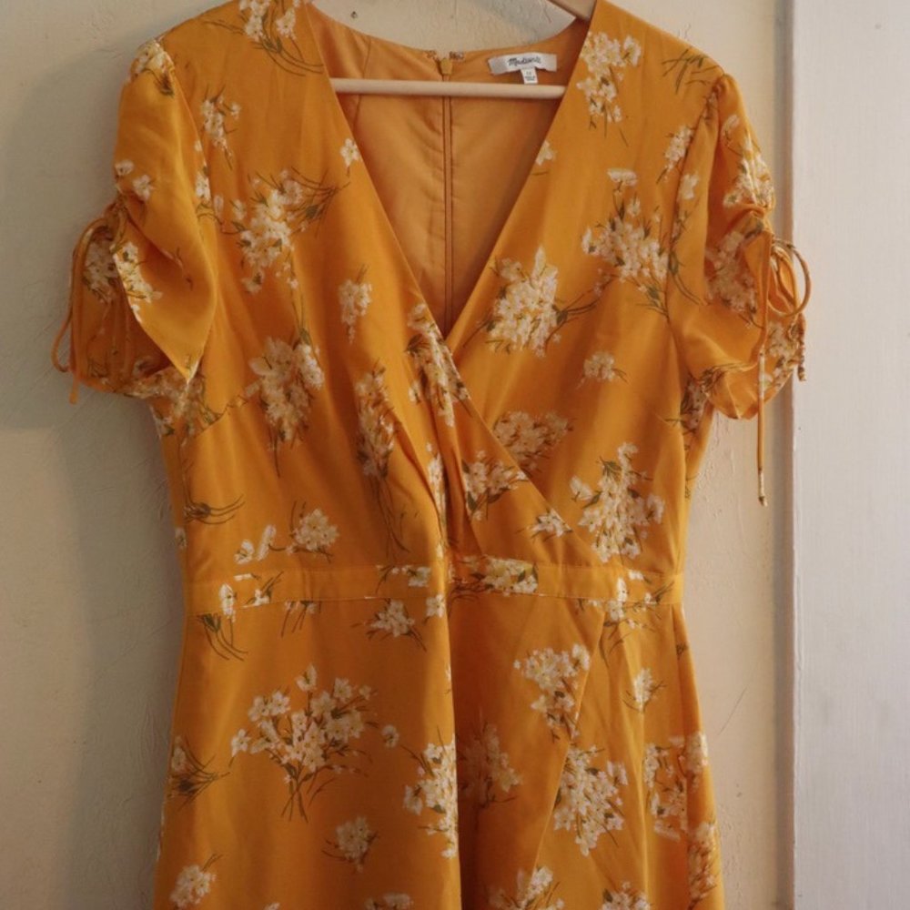 Madewell Silk Wrap Maxi Dress in Butterfly Garden